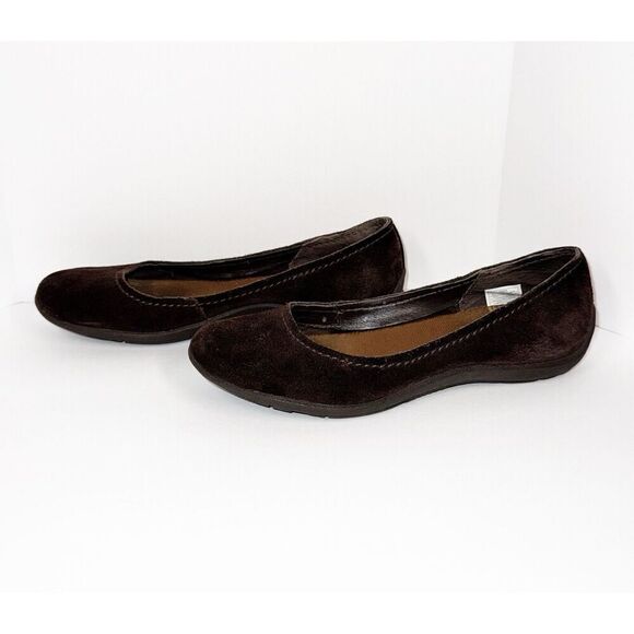 Merrell Avesso Suede Espresso Brown Slip On Comfort Ballet Flats Women's Sz 6.5 - Picture 1 of 11
